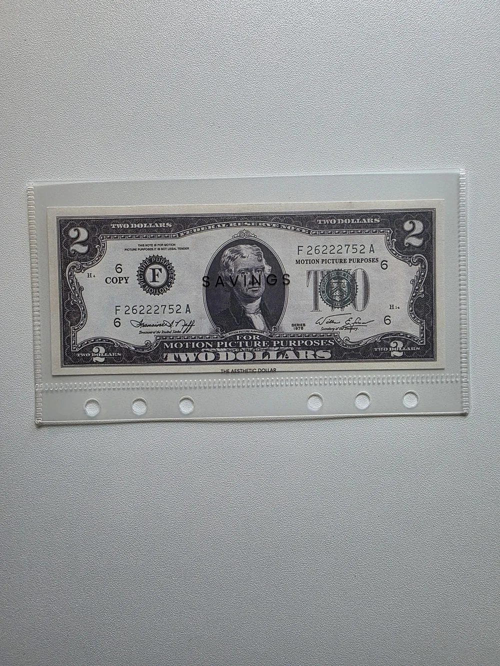 The Aesthetic Dollar Clear 'Savings' Cash Envelope Set Of 12 A6 Design